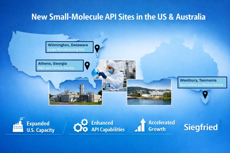 Siegfried has bought sites in the US and Australia