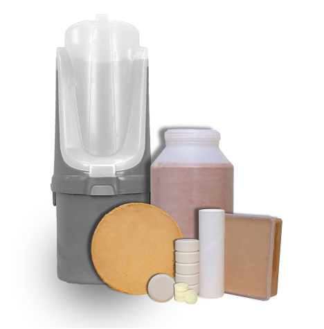 AP Techs makes solid formulations for water treatment