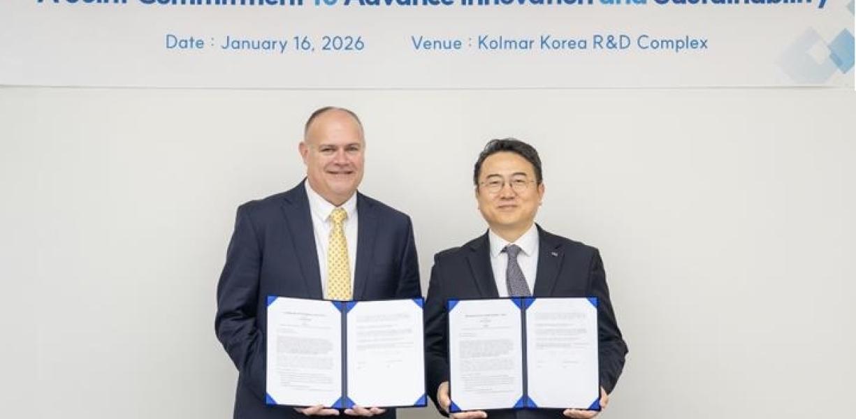 Eastman has signed an MoU with Kolmar Korea